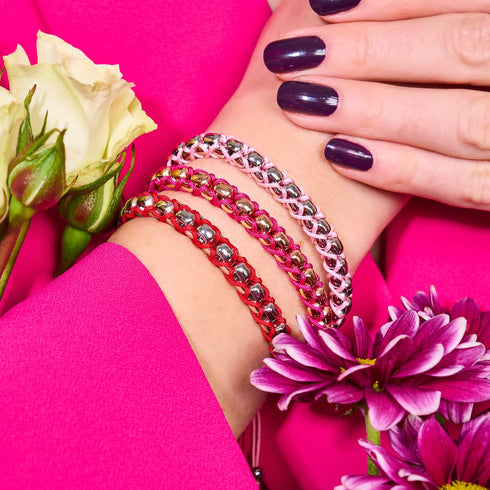 Bubblegum x Silber | Catena Links Armband